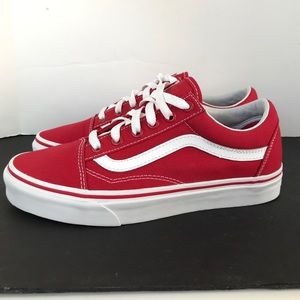 Vans Old Skool Shoes Mens 6 Womens 7.5 RED 721356